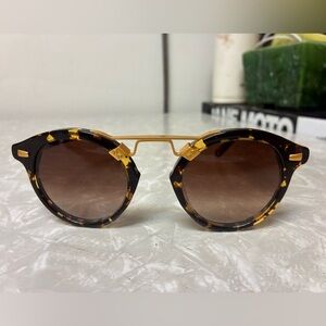 KREWE Tortoise Shell and Gold Sunglasses
